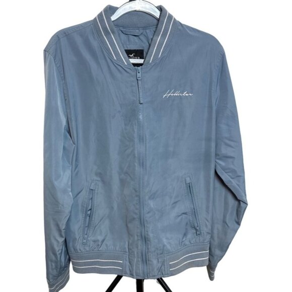 Hollister Size Large Polyester Windbreaker Military Bomber Waterproof Jacket - Picture 4 of 7